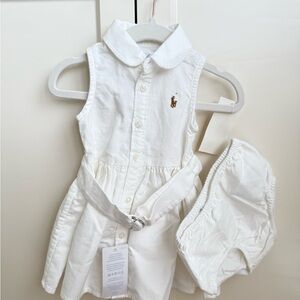 White Baby Dress Set